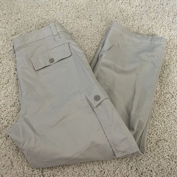 Eddie Bauer Pants Mens Cargo Straight Hiking Active Pants Size 36X30 Stone Beige - Picture 1 of 7